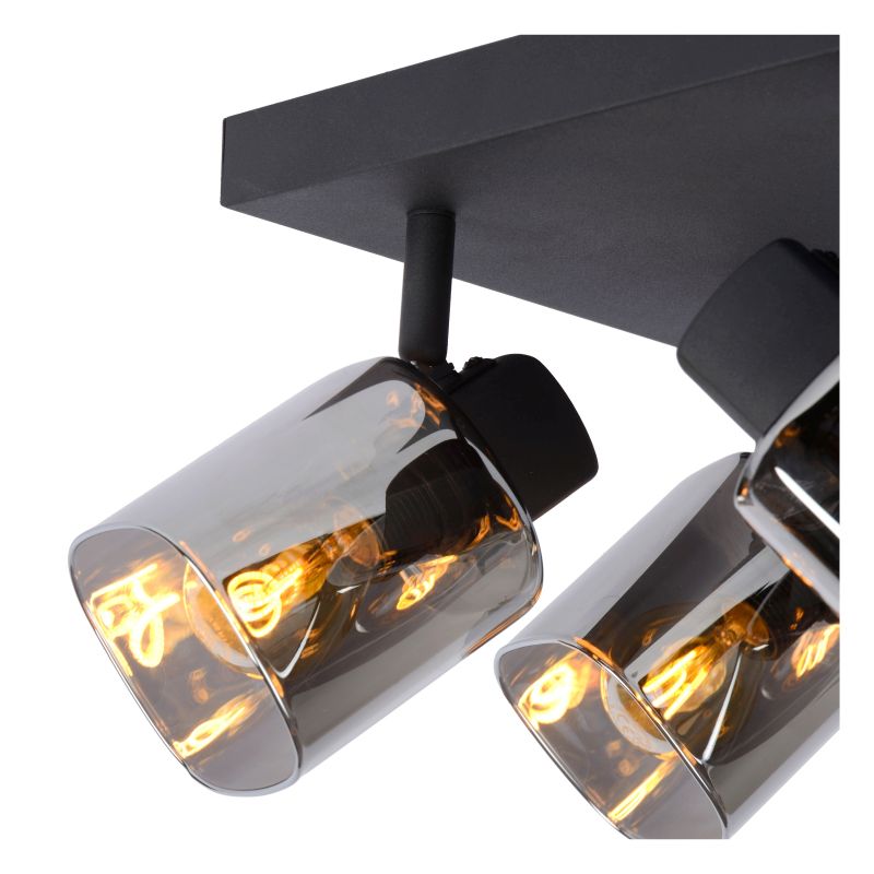 Lucide ALION - Stropné bodové svietidlo - 4xE14 - Čierne